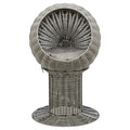 Trixie kattenmand amalia rond polyrattan grijs