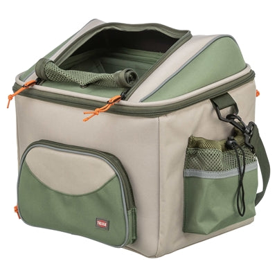 Trixie fietsmand voor stuur polyester olijfgroen beige