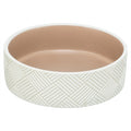 Trixie voerbak drinkbak patroon keramiek wit beige