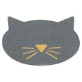 Trixie kattenbakmat kattenkop pvc lichtgrijs