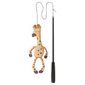 Trixie kattenhengel telescopisch grote katten met giraffe bruin