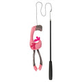 Trixie kattenhengel telescopisch grote katten met flamingo roze