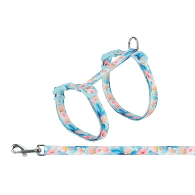 Trixie kattentuigje met riem flower power motief assorti