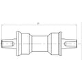 M-Wave M-wave vervangings reparatie trapas 122.5mm staal