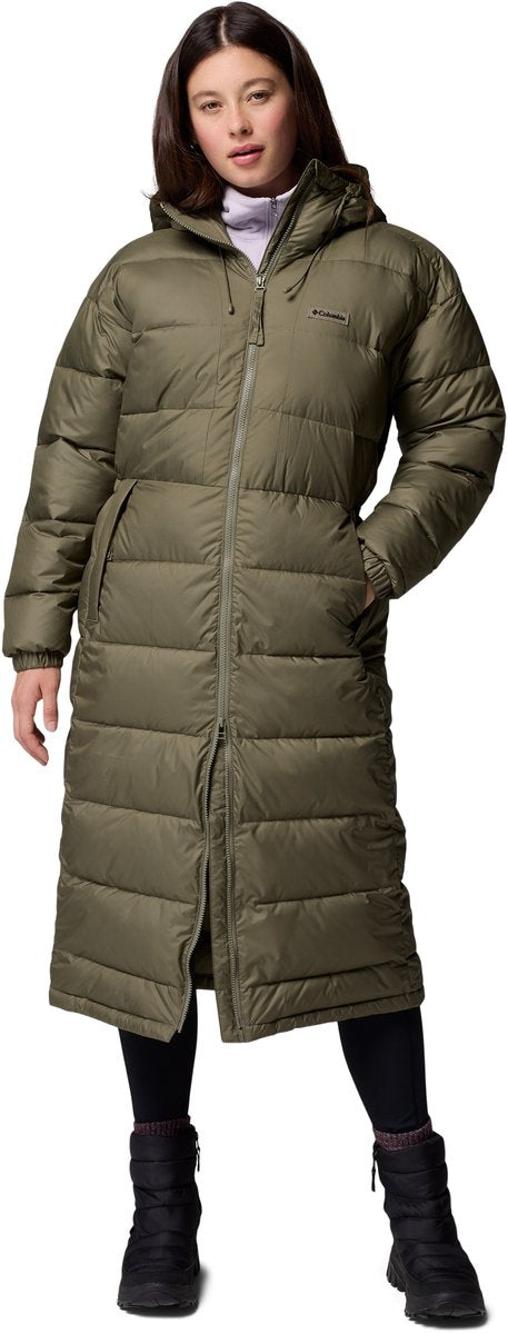 Columbia pike lake™ iii long jacket dames outdoorjas - stone green l