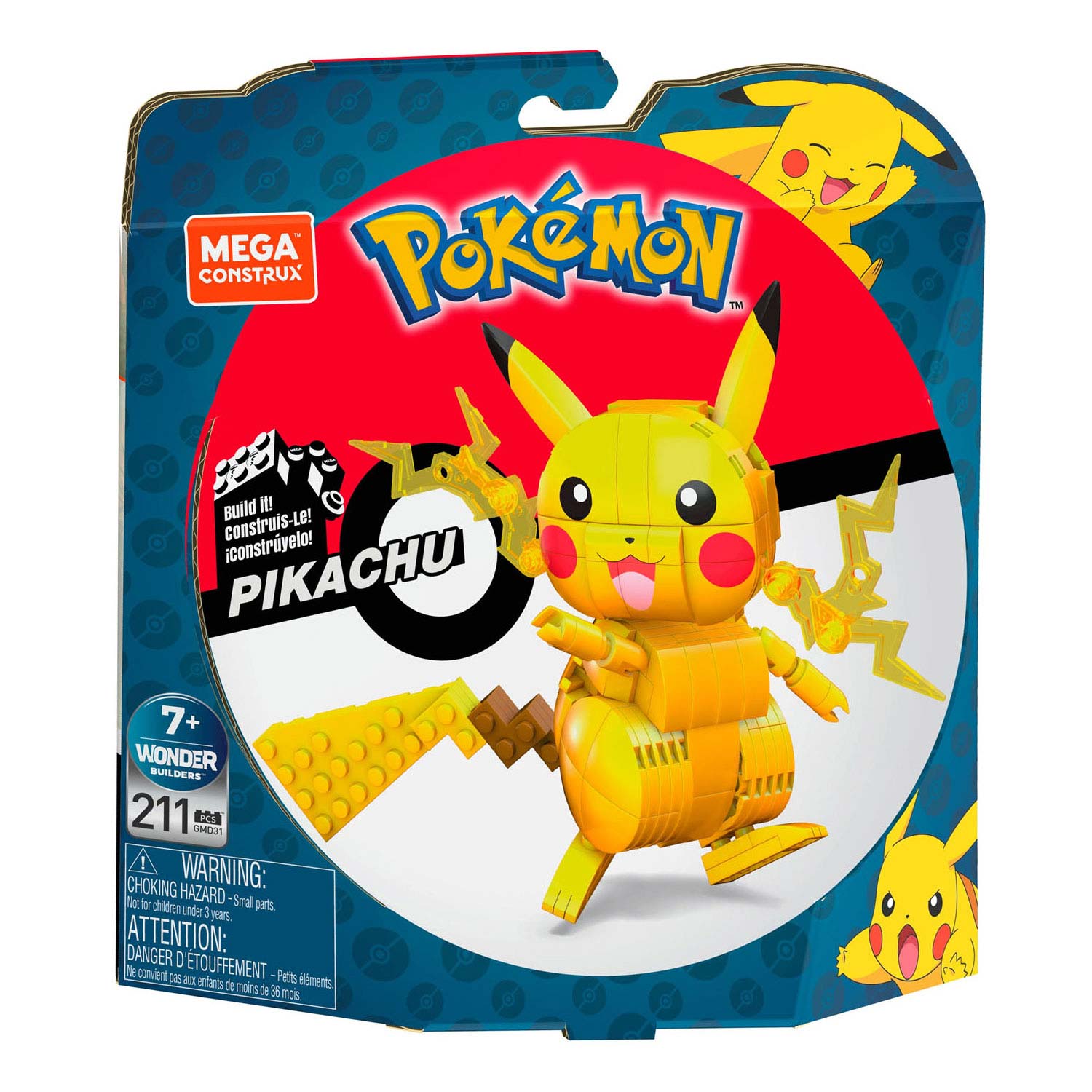 Mattel Mega Construx Bouwset Pokémon - Pikachu - 211dlg.