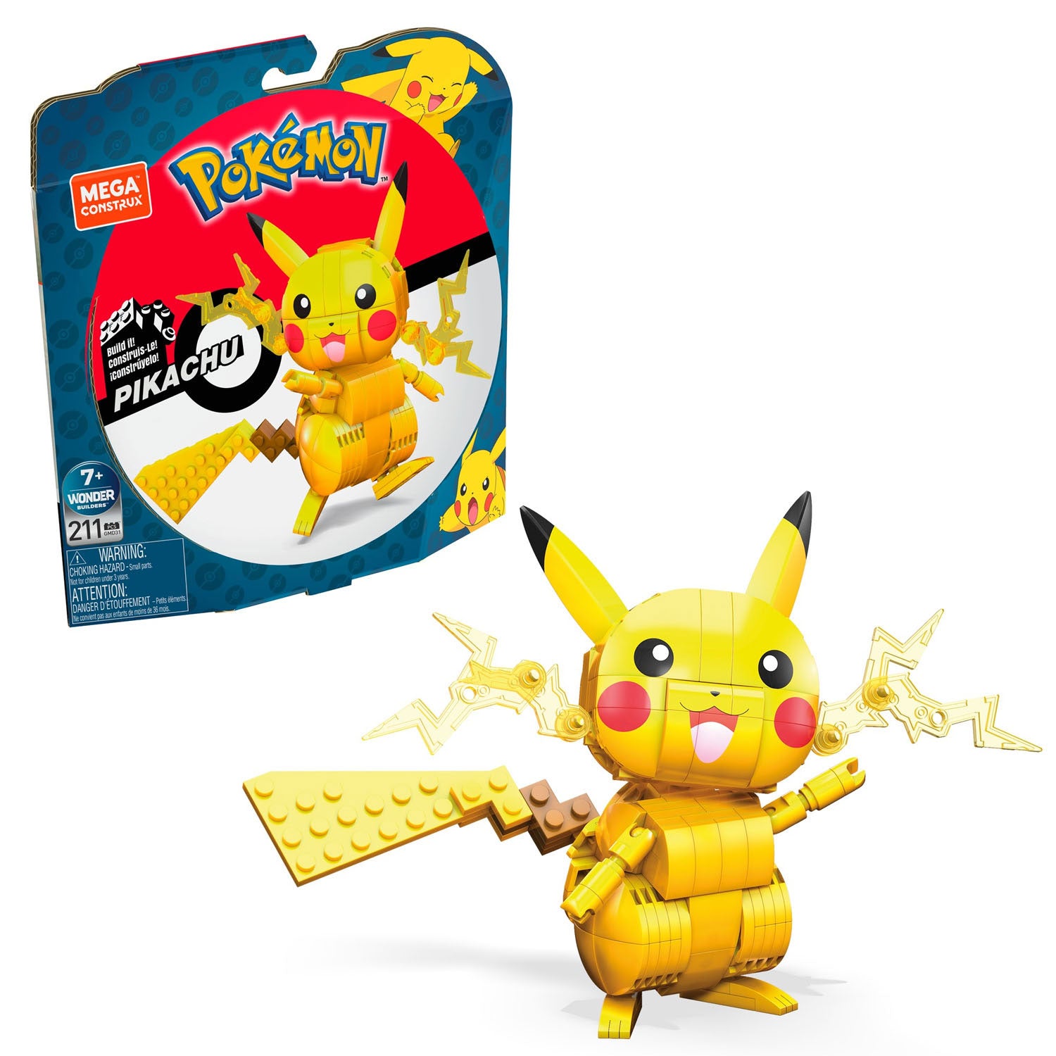 Mattel Mega Construx Bouwset Pokémon - Pikachu - 211dlg.