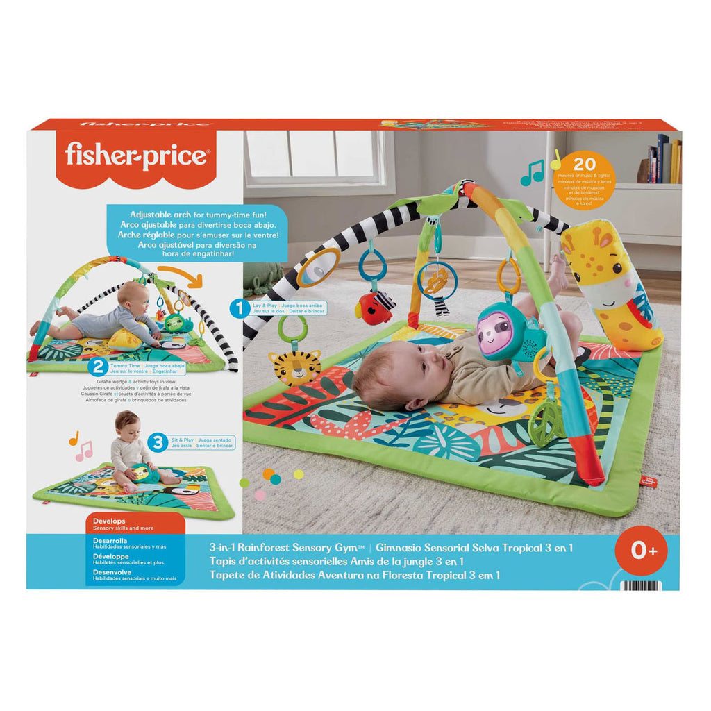 Fischer Preis Regenwald Babyspielmatte, 3in1