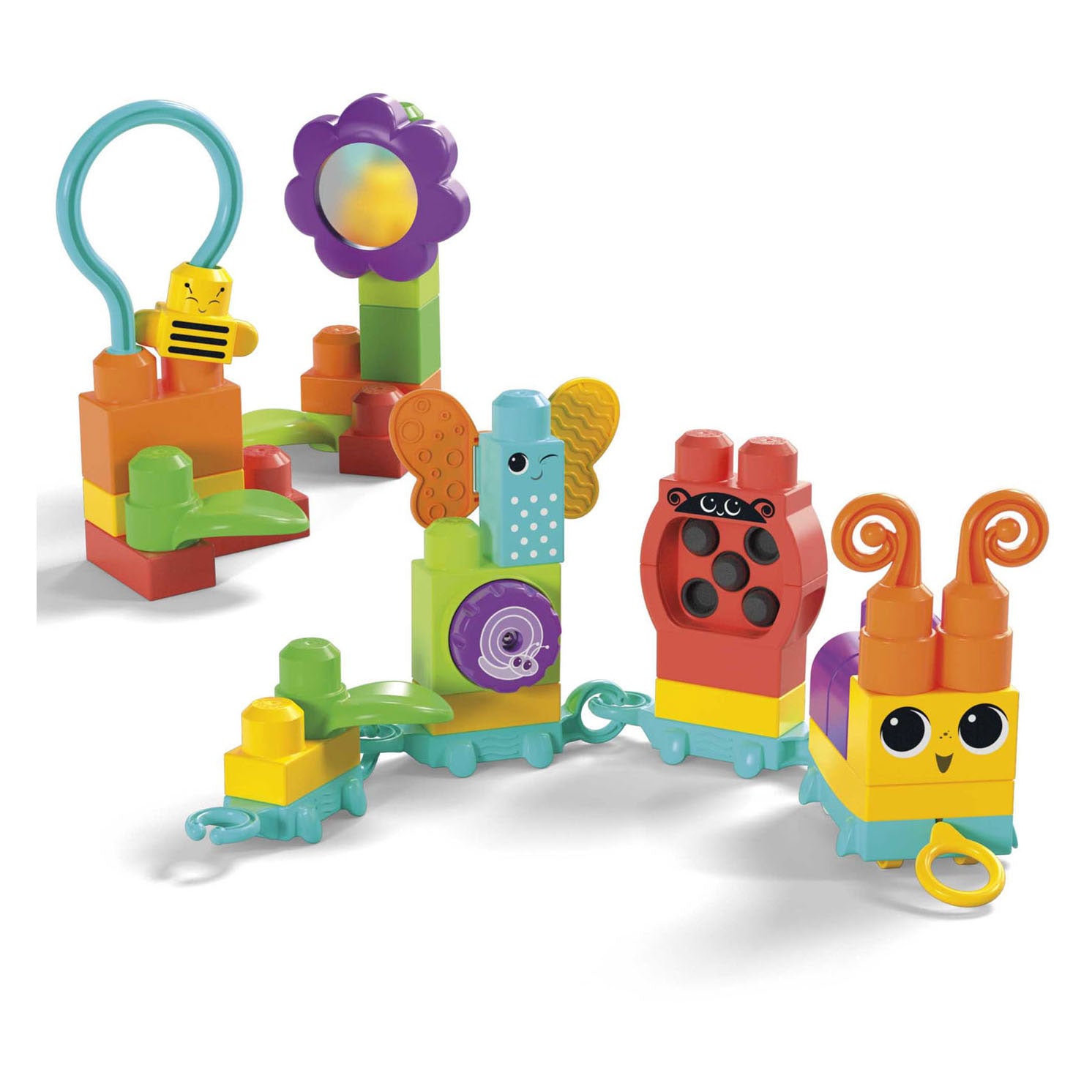Mattel mega bloks move' n groove caterpillar bouwset - 30dlg.