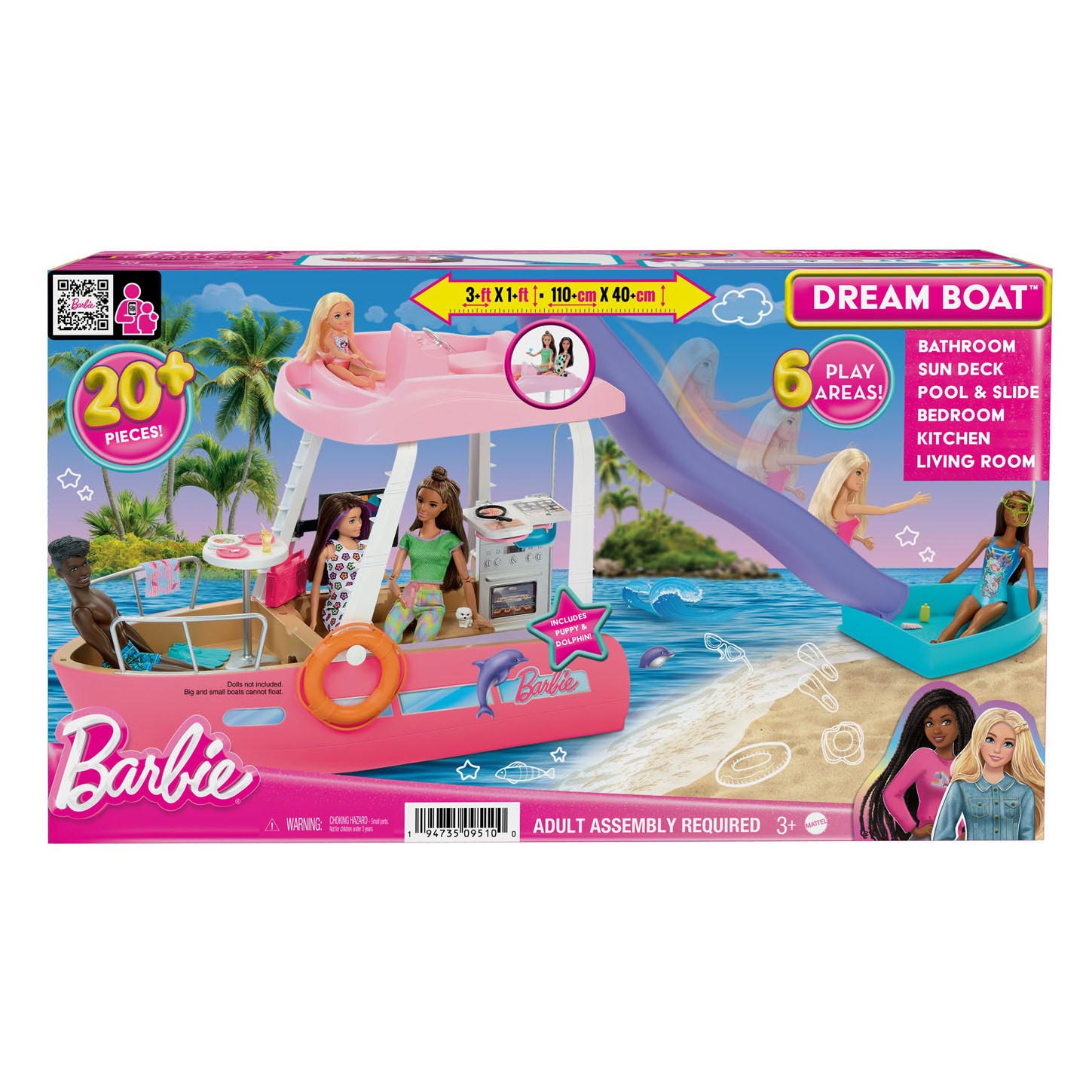 Mattel Dreamboat Spielset, 20 Teile.