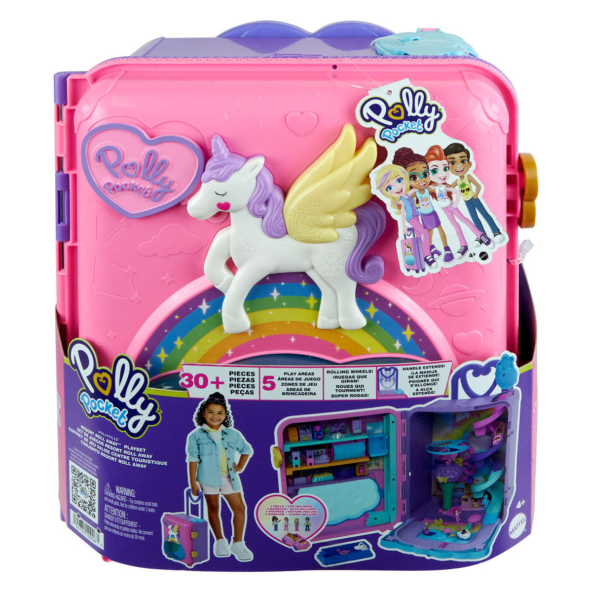 Mattel Polly Pocket Pollyville Resort Rollkoffer-Spielset