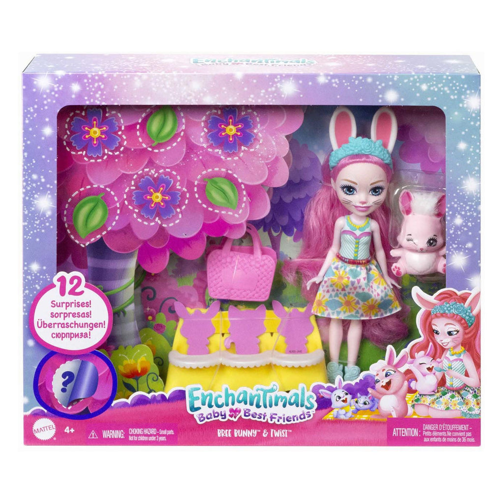 Mattel Enchantimals Baby Best Friend Pop Bree Bnunny und Twist