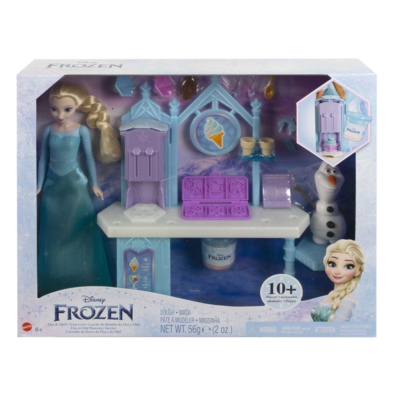 Mattel Frozen Doll Elsa Olaf und das Leckerli-Wagen-Spielset von Ton