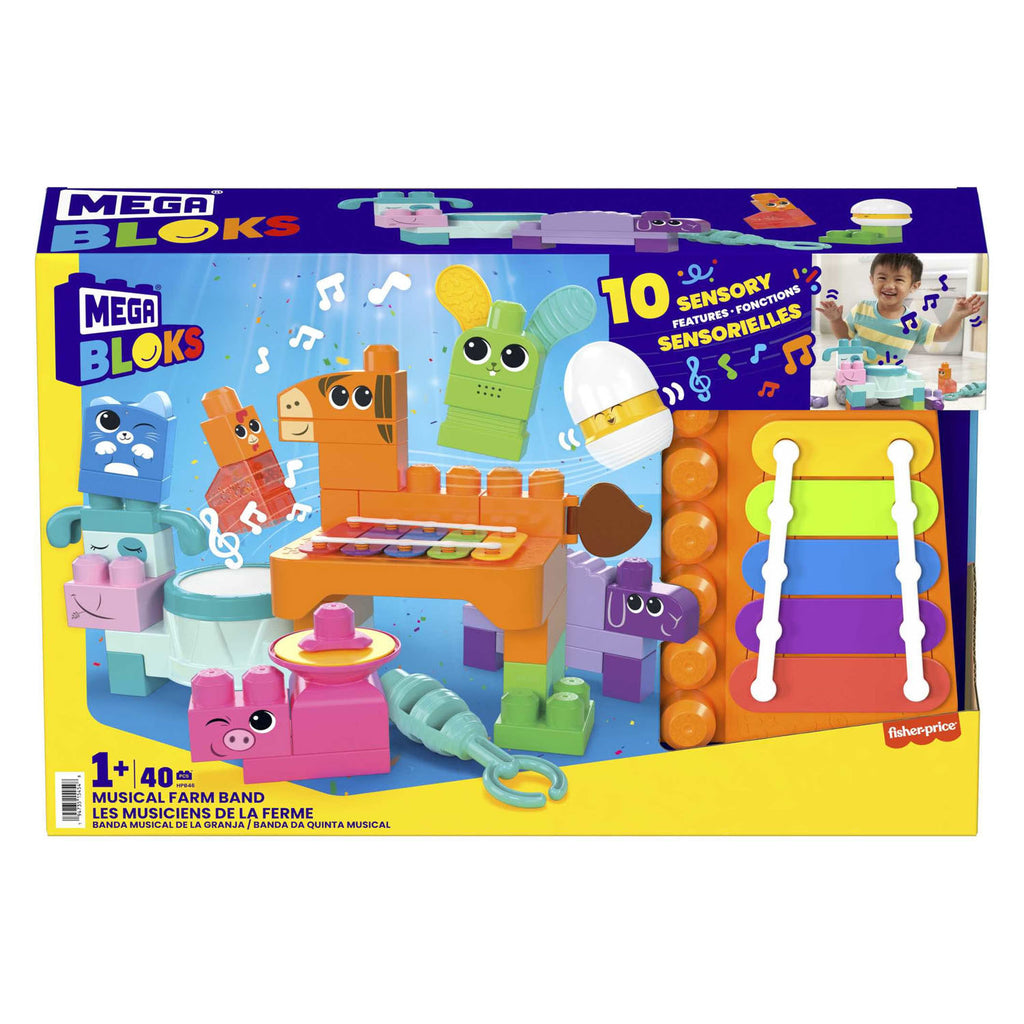 Mattel Mega Bloks Musikalische Tierband, 40 Teile