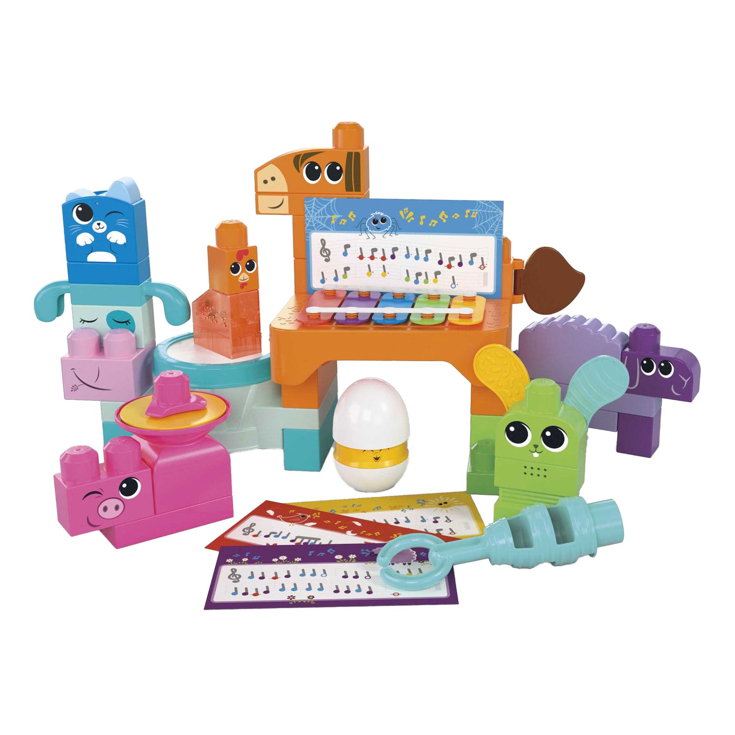 Mattel Mega Bloks Musikalische Tierband, 40 Teile