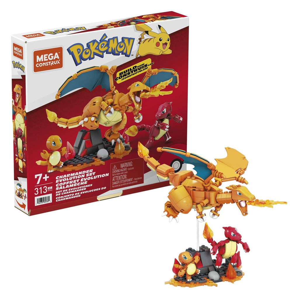 Mattel pokemon mega charmander evolutie set