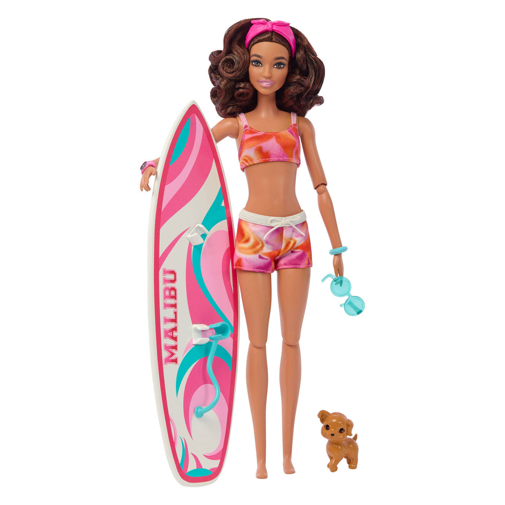 Barbie beach pop met surfplank