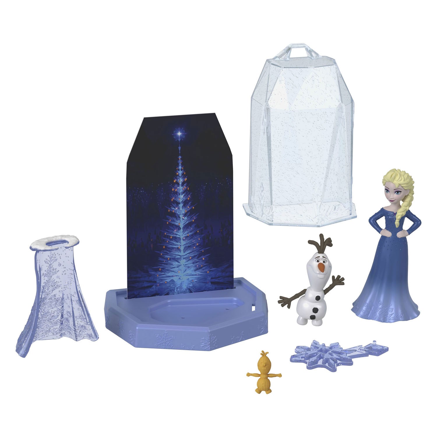Mattel Disney Frozen Ice präsentiert die Modepuppen Elsa und Olaf.