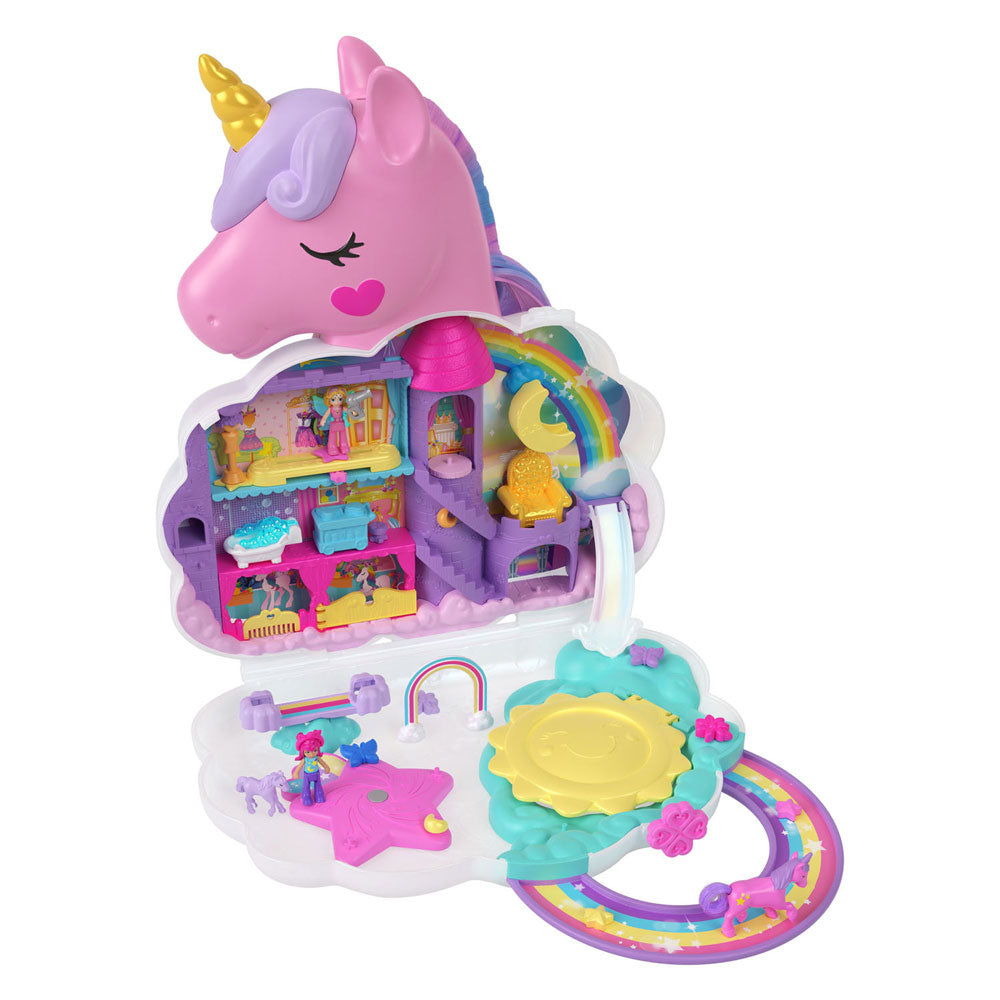 Mattel Polly Pocket Salon des Regenboog Einhorn-Spielset