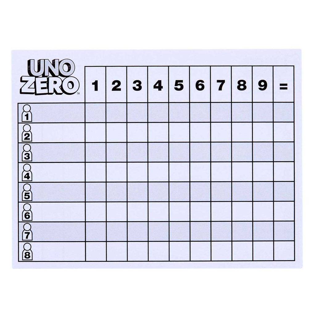Mattel Uno Zero Kartenspiel