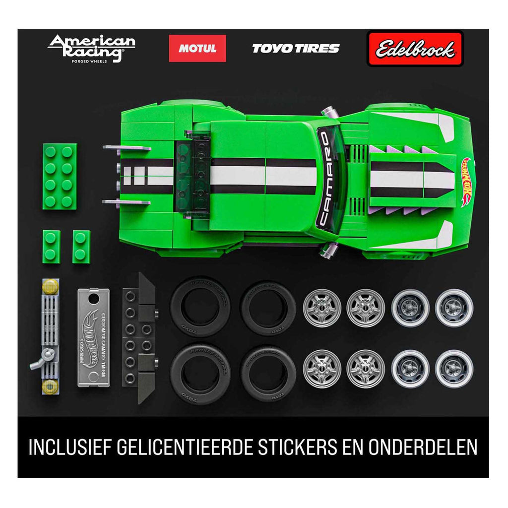 Brick shop mattel hot wheels speed serie - custom '68 camaro - bouwspeelgoed - 289 onderdelen