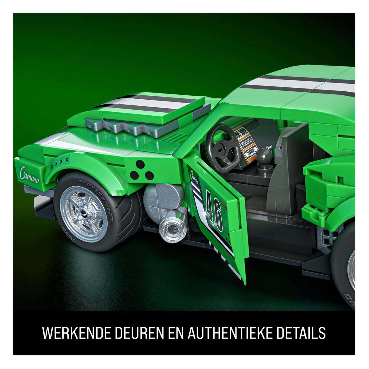 Brick shop mattel hot wheels speed serie - custom '68 camaro - bouwspeelgoed - 289 onderdelen