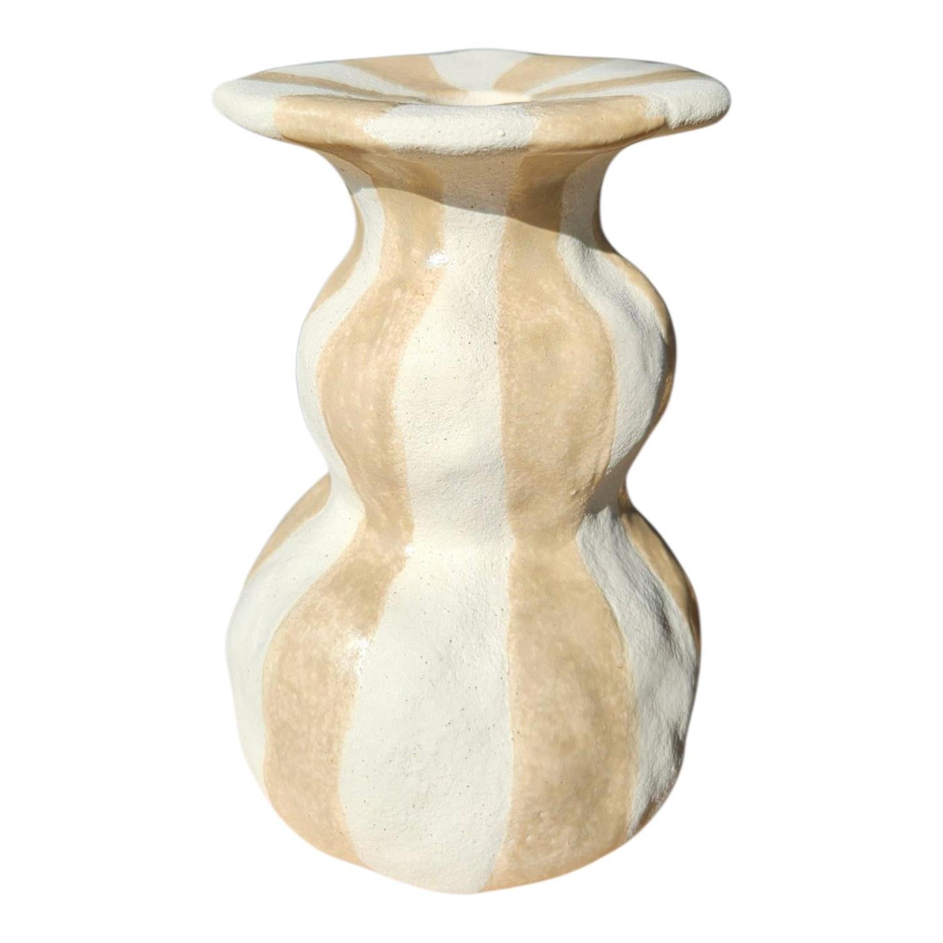 Mansion atmosphere kandelaar larisa crème wit 10,4x10,4x16cm