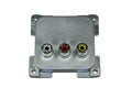 C-line video en audio contactdoos zilver