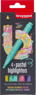 Bruynzeel Marker-Set Pastell 4 Farben