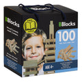 Bblocks bouwplankjes blank, 100dlg.