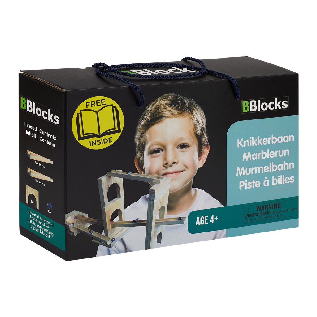 Bblocks houten knikkerbaan, 36dlg.