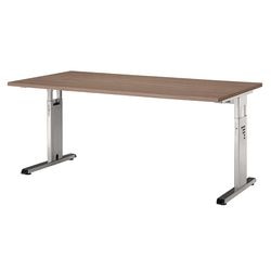 Desk straight height adjustable 4-feet walnut 1600x800x680-760mm