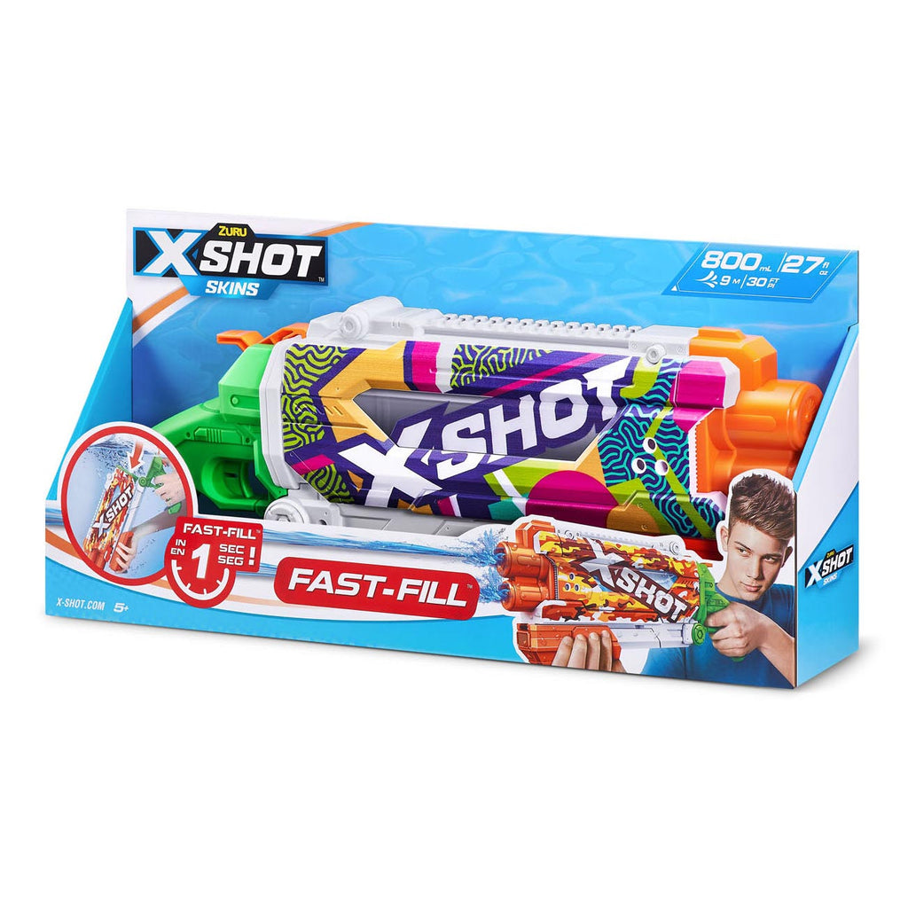 ZURU X-shot Wasserpistole mit Schnellbefüllung, Pumpmechanismus, 500 ml