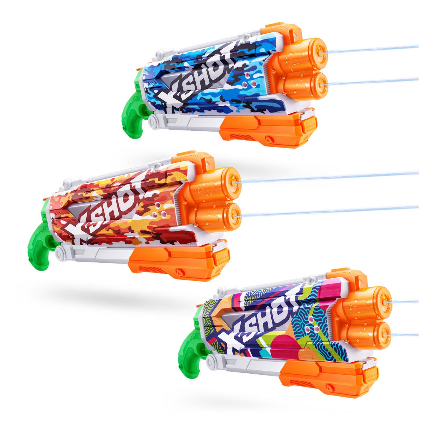 ZURU X-shot Wasserpistole mit Schnellbefüllung, Pumpmechanismus, 500 ml