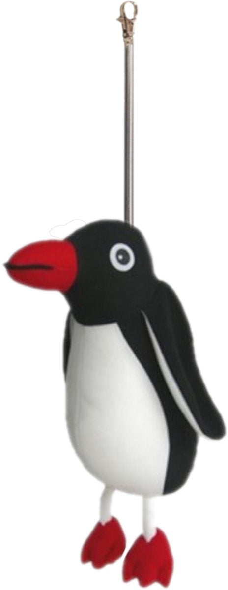 Pinguin wiebeldier aan veer -