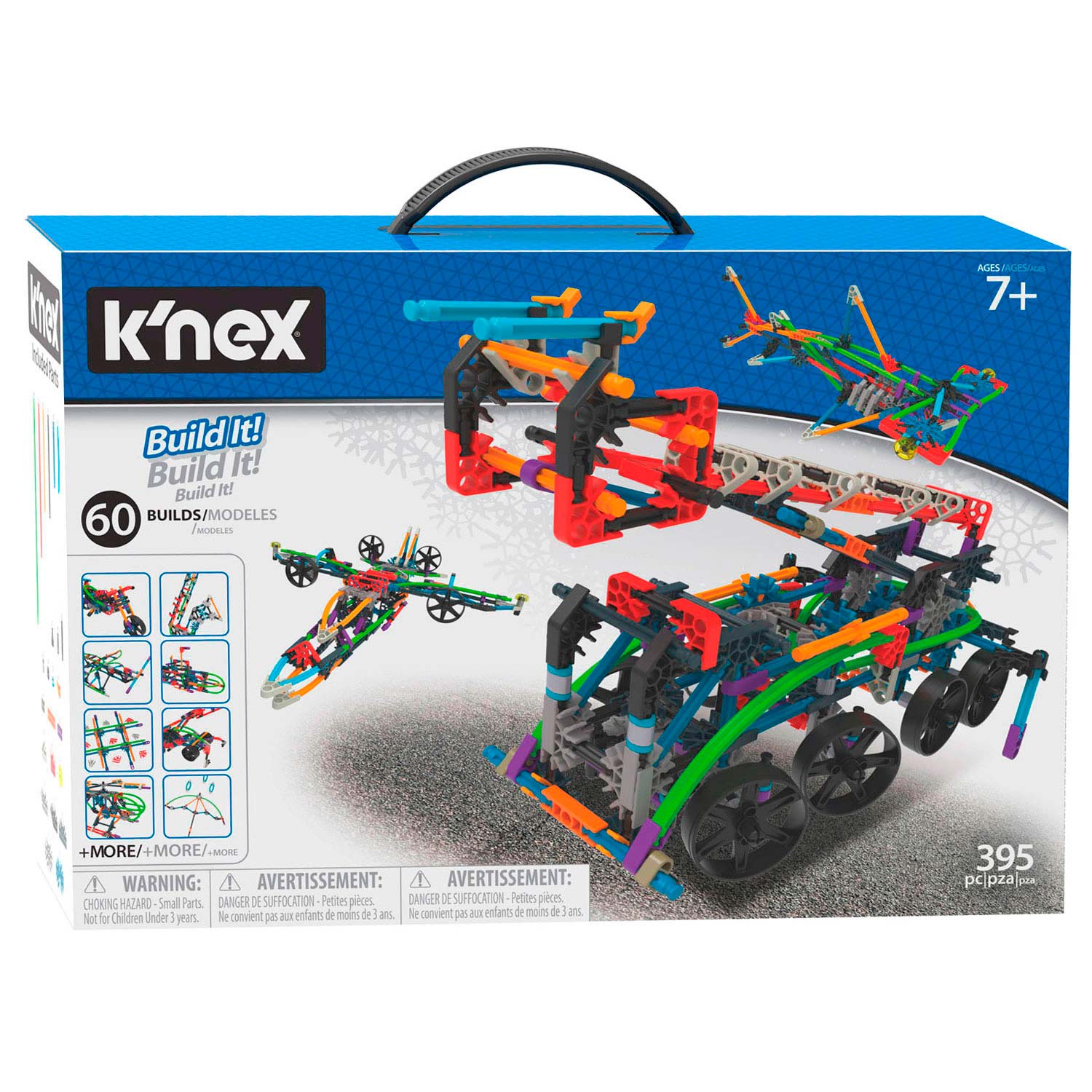K'nex Konstruktionsset 60 Modelle, 395 Teile.