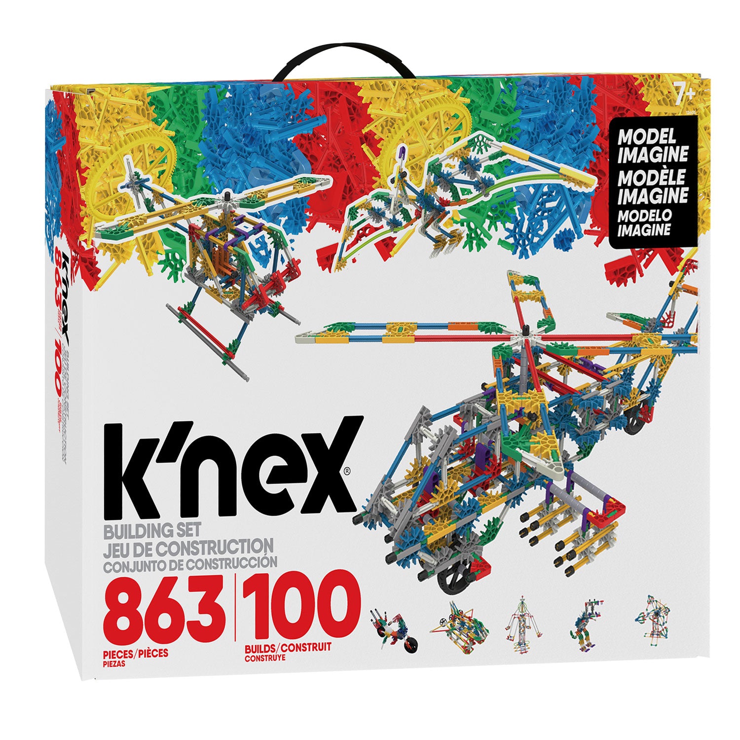 K'Nex Bauset mit 100 Modellen, 863dlg.