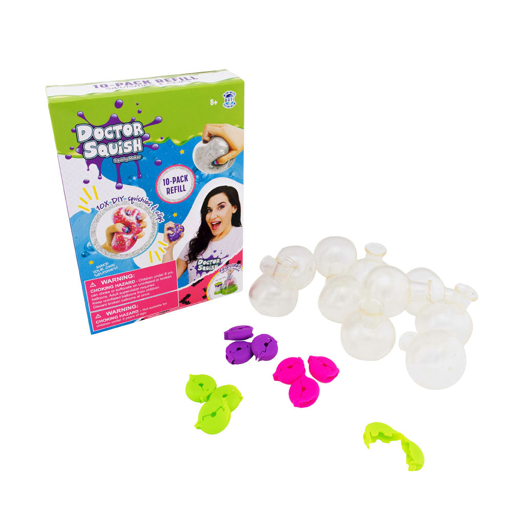 Boti Doctor Squish – Nachfüllpackung für Squishies – 10x TPR-Squishies, 10x Clips