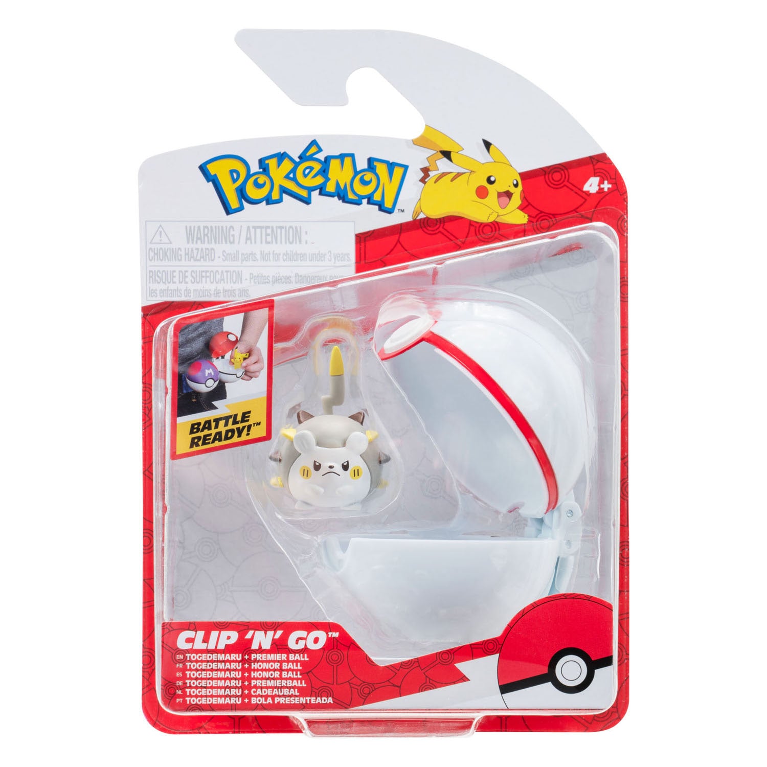 Boti Pokémon Clip 'n' Go Togedemaru Premier Ball Spielset, 2 Stück..