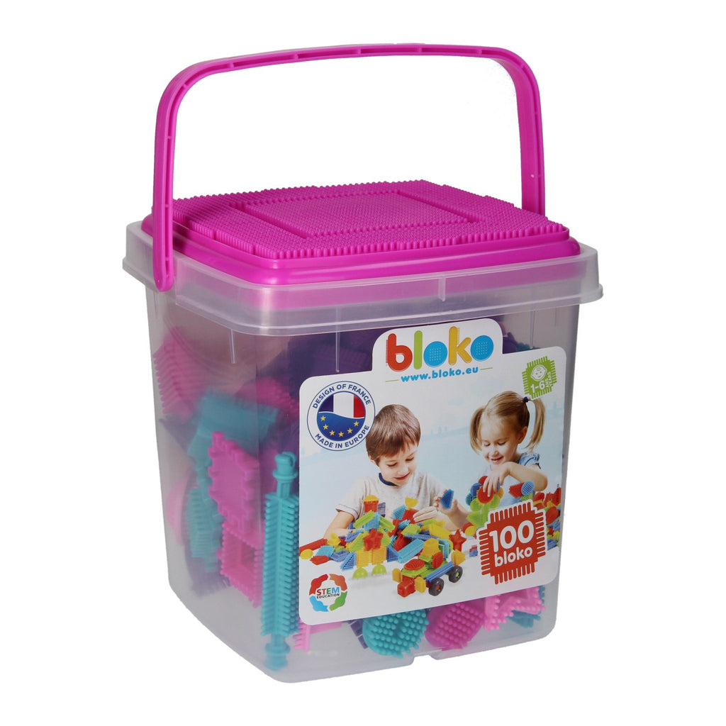 Boti Bloko Nopper Bausteine ​​rosa, 100 Stück.