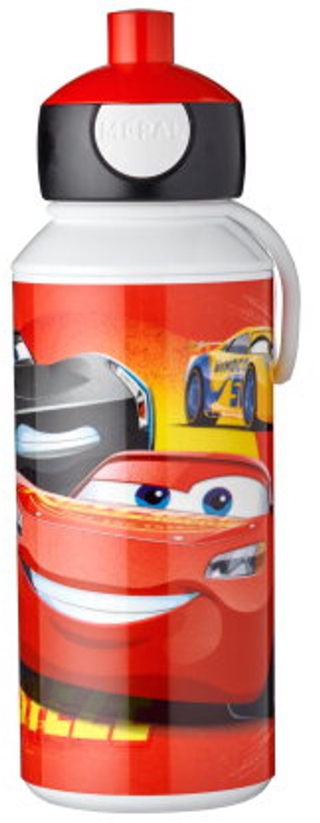 Mepal pop-up drinkfles campus - 400 ml - sluit goed af - drinkbeker voor kinderen - cars