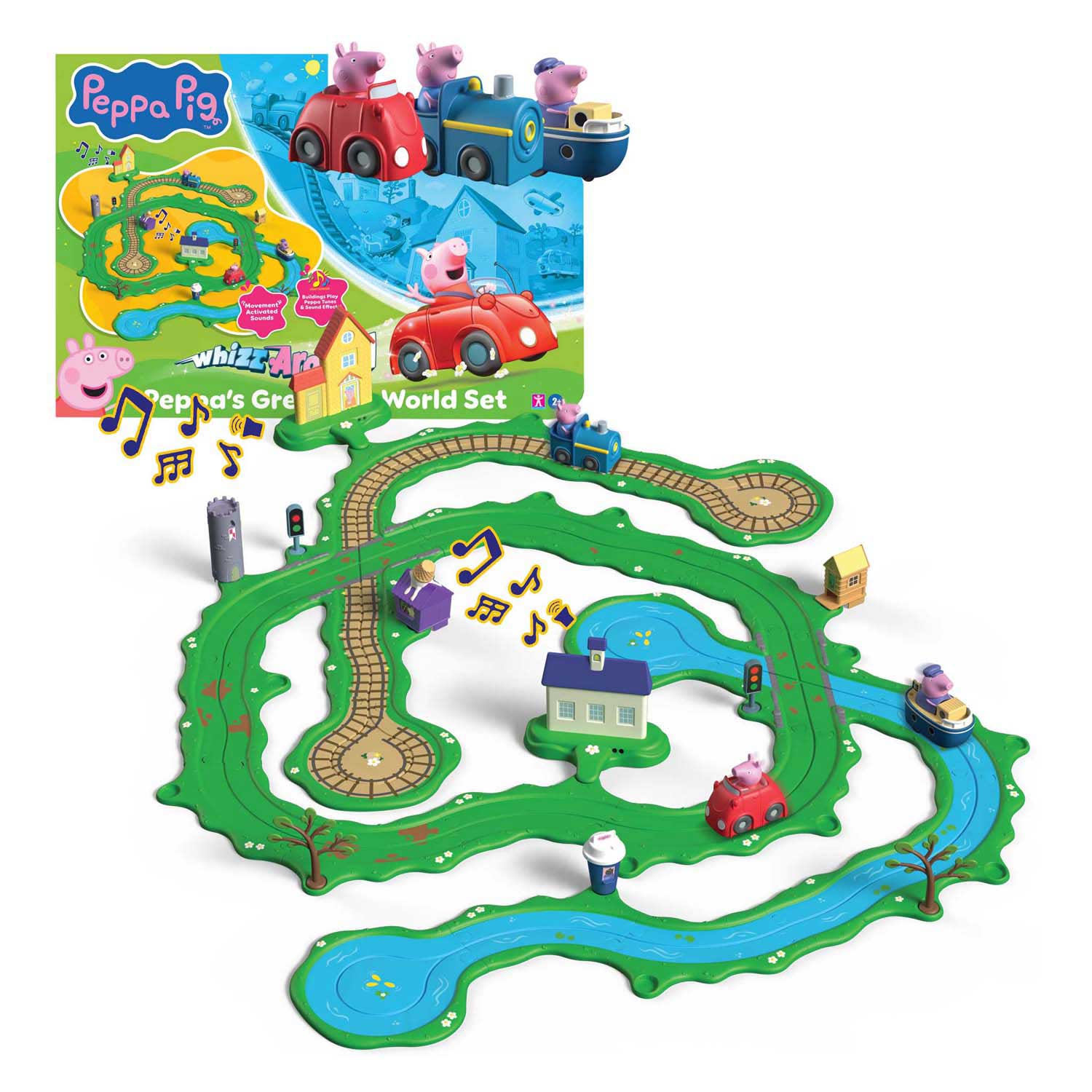 Spectron Peppa Pig saust herum - Peppas große große Welt Set