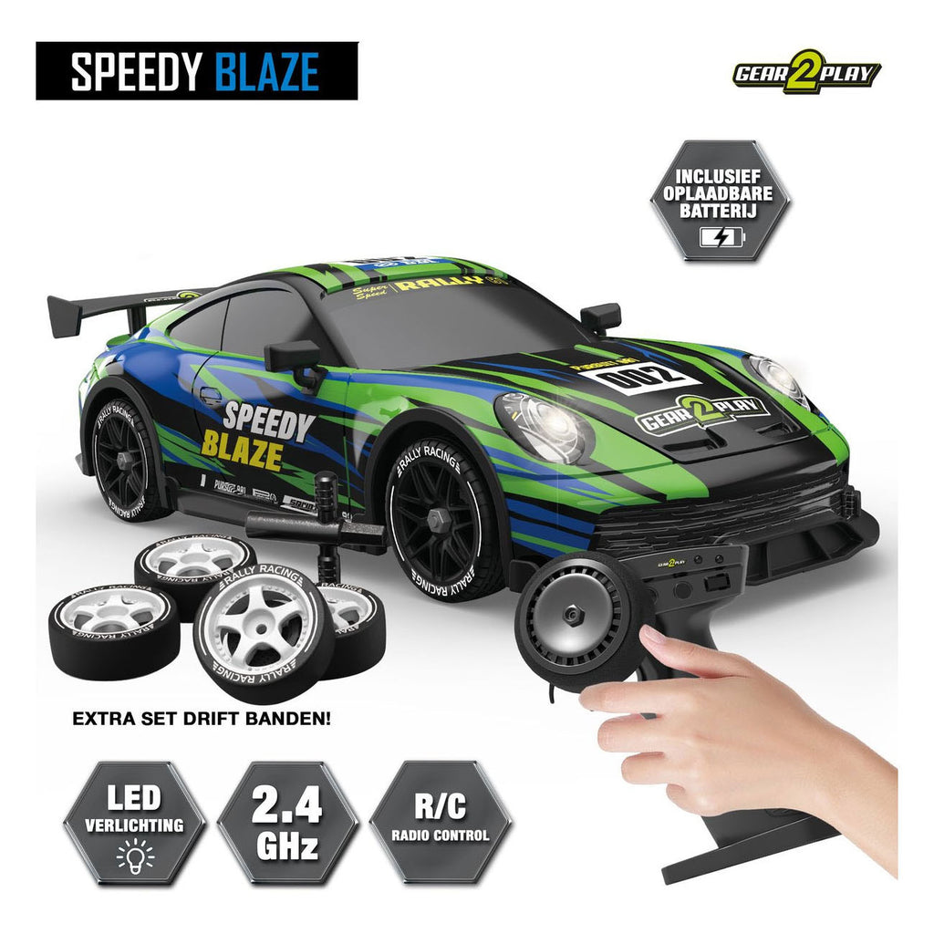 Spectron gear2play speedy blaze rc raceauto met verlichting