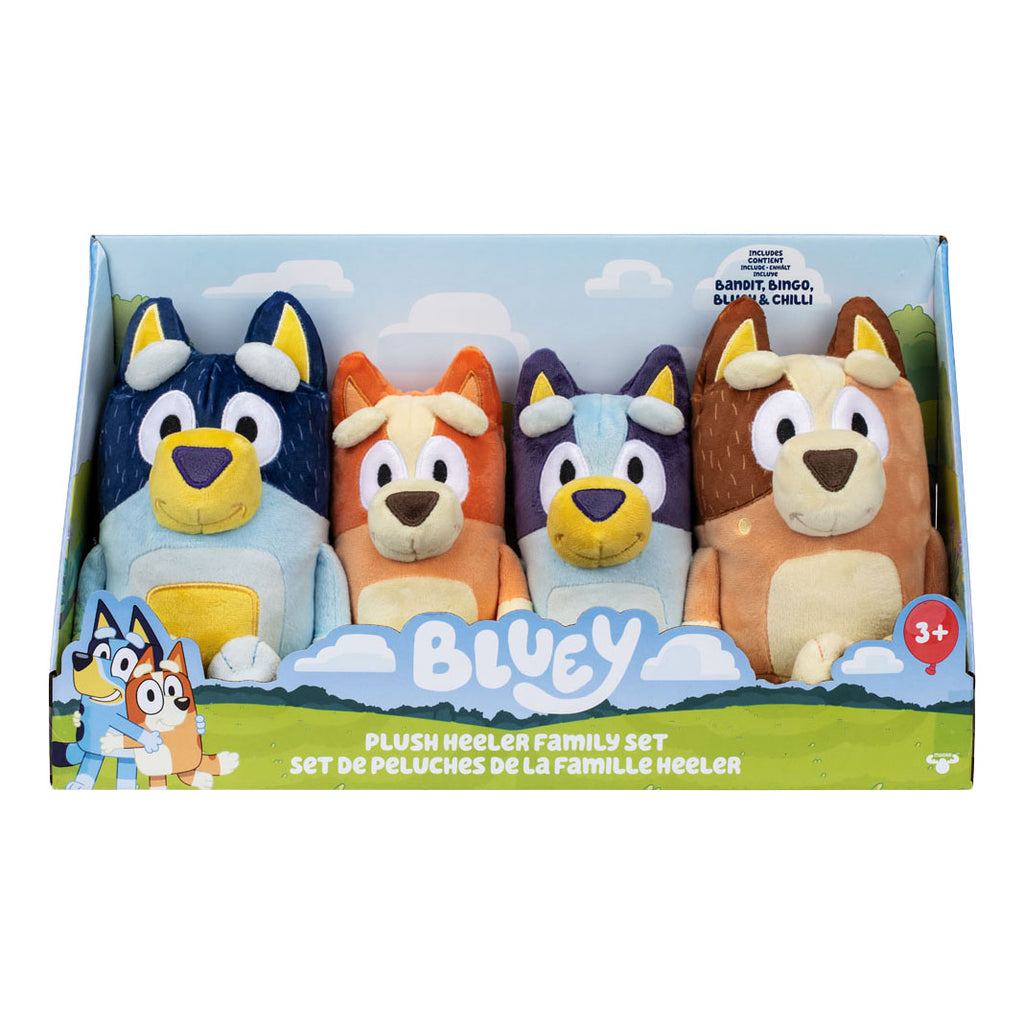 Moose bluey pluche knuffels set - 4st.