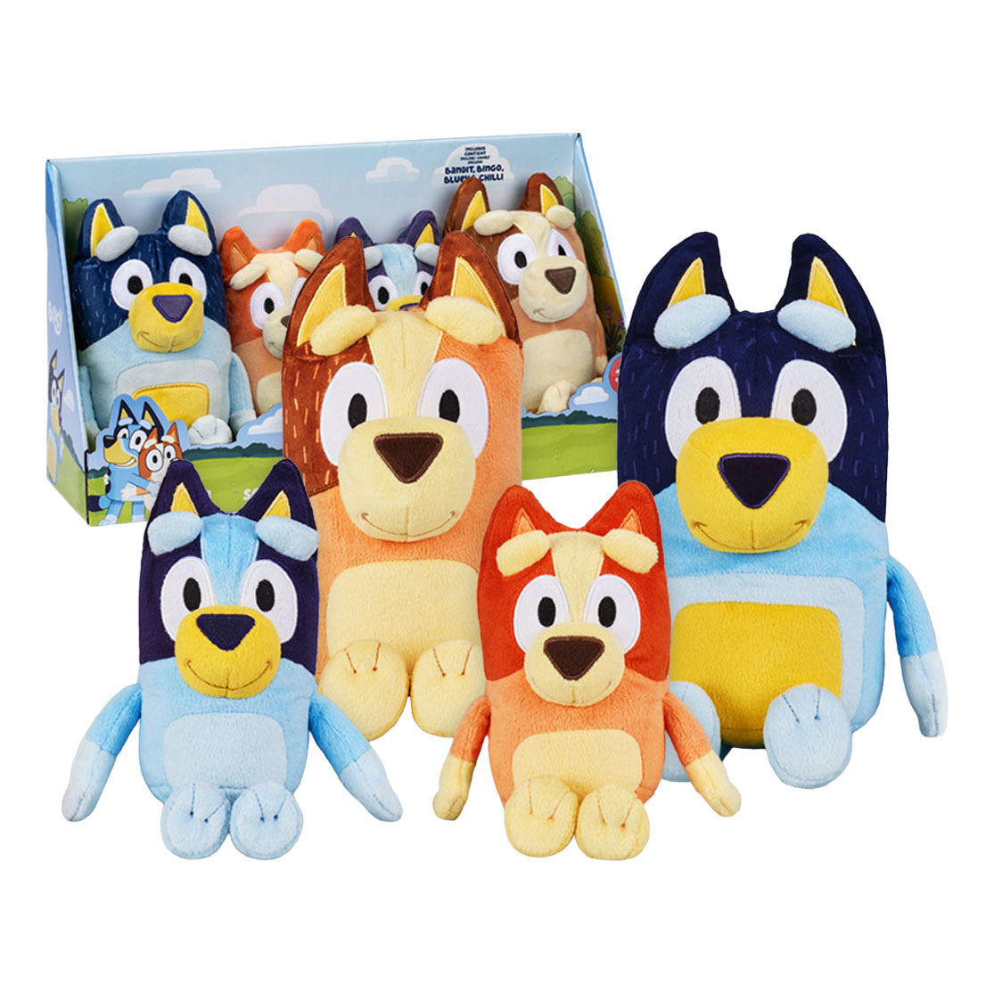 Moose bluey pluche knuffels set - 4st.