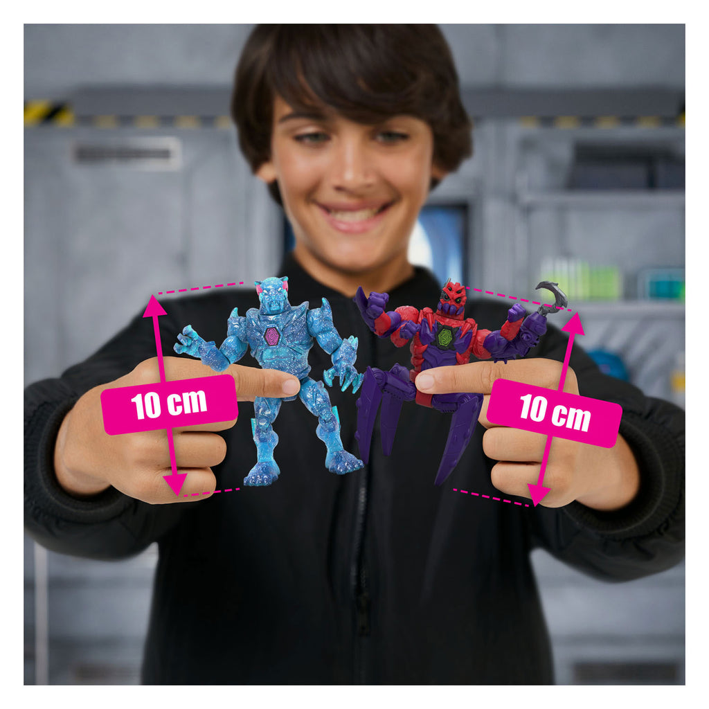 Spectron mrbeast lab hybrids - hyper fusion serie multipack – experimenteer en creëer 2 mix match actiefiguren
