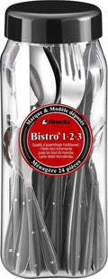 Amefa bestekset bistro 1-2-3 (24 pcs) zwart roestvrij staal