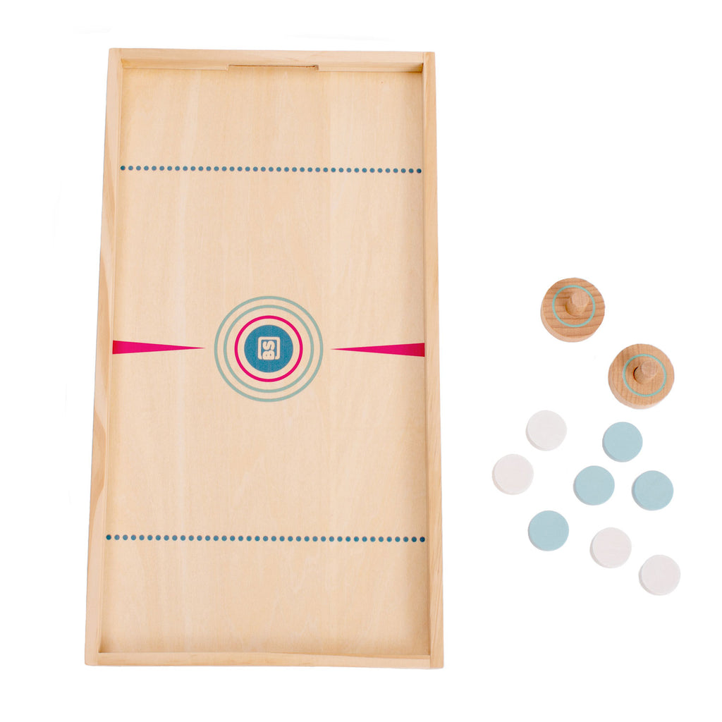Bs toys slingpuck en tafelhockey actiespel - 2-in-1 bordspel - kinder speelgoed - vanaf 6 jaar - 2 spelers