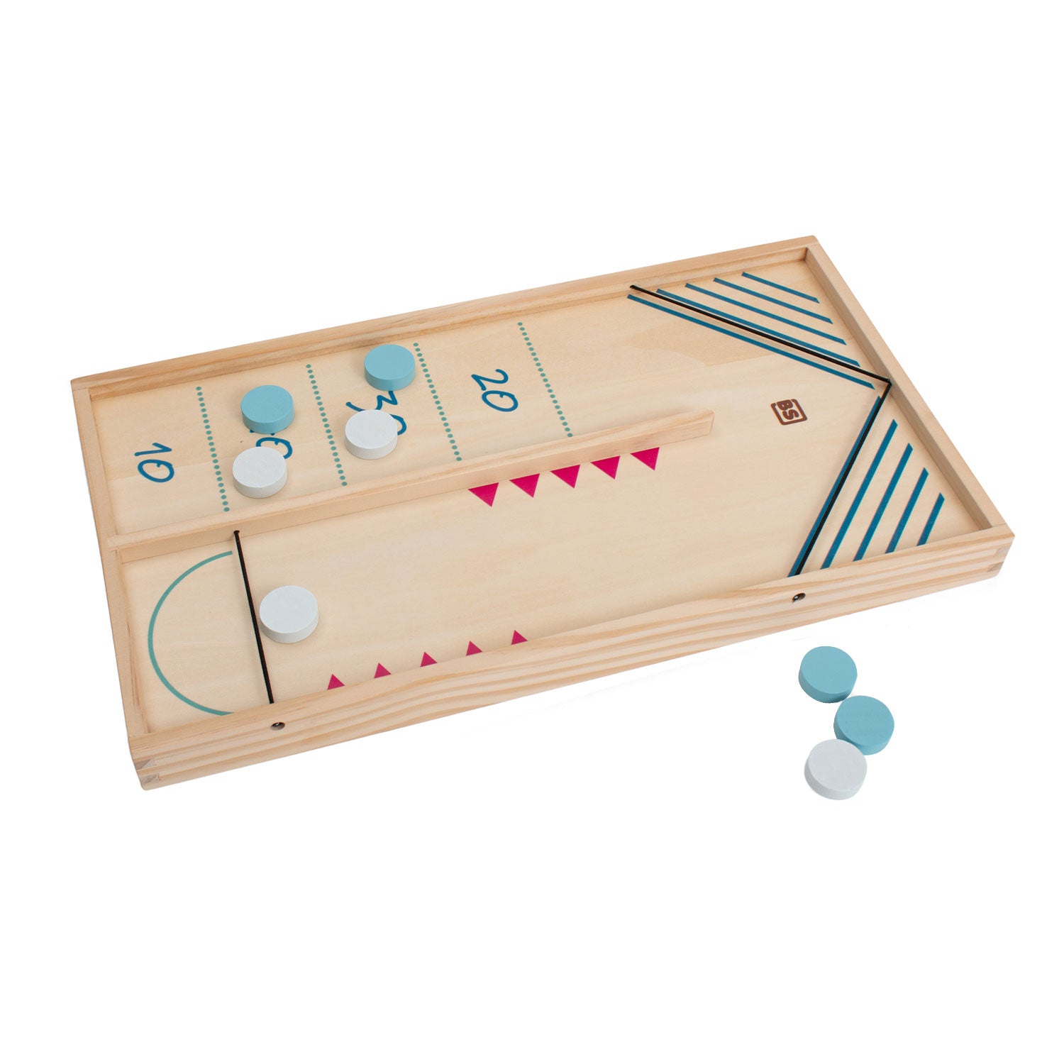 Bs toys slingpuck en tafelhockey actiespel - 2-in-1 bordspel - kinder speelgoed - vanaf 6 jaar - 2 spelers