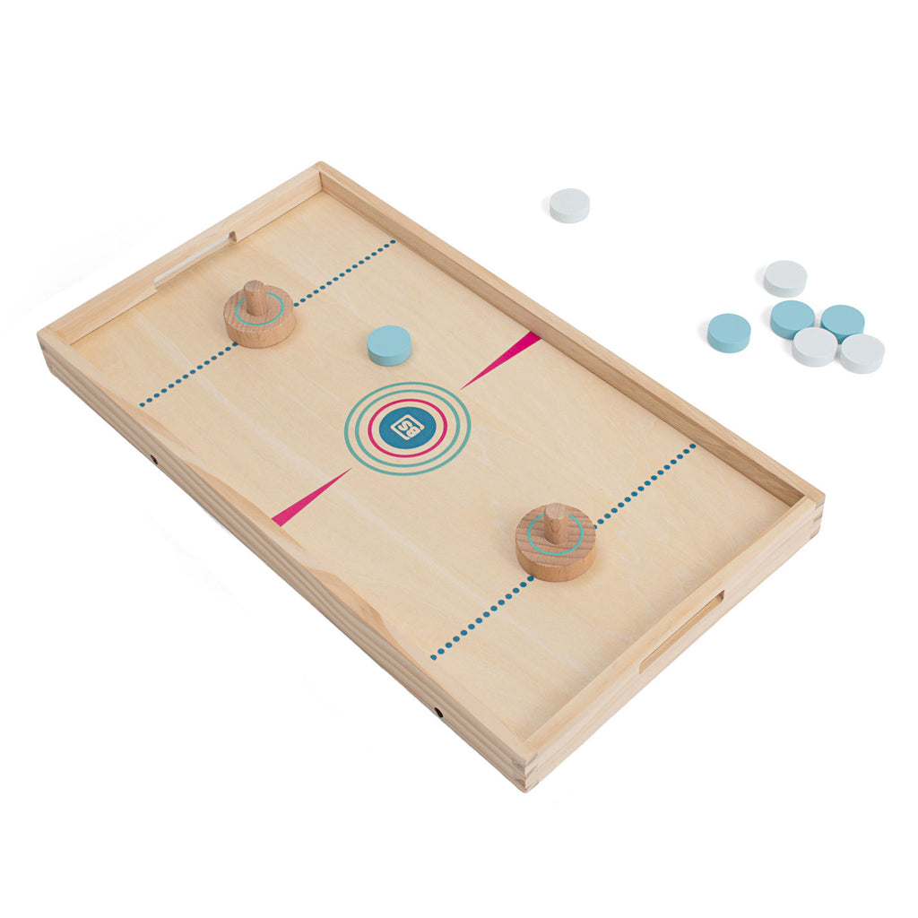 Bs toys slingpuck en tafelhockey actiespel - 2-in-1 bordspel - kinder speelgoed - vanaf 6 jaar - 2 spelers